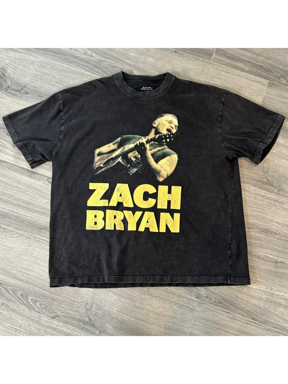 Zach Bryan Quittin' Time Tour Shirt Mens XL Black Concert Graphic Tee Relaxed